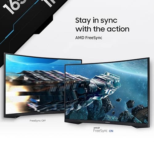 Samsung 27" (68.5cm) Odyssey G5 2K Curved Gaming Monitor|QHD 2560 X 1440|1000R Curved|165Hz|1ms(MPRT)|300nits|Ports-HDMI,DP,Headphone|DP Cable|HDR10|FreeSync|LS27CG550EWXXL|Black 4