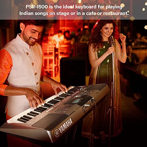Yamaha PSR-I500 Portable Keyboard – 61 Keys, Indian & Western Tones, Built-in Rhythms, Songs & Lesson Function, Includes Power Adapter, Ideal for Learning & Performance 3