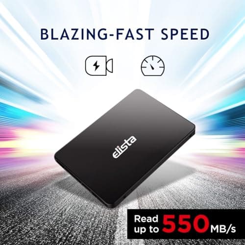 Elista SPEEDX 2.5" 256 GB Internal Solid State Drive/SSD with SATA III Interface,6Gb/s,Fast Performance, Read/Write- 550/500 MB/s,3D TLC NAND Flash Technology,5-Years Warranty(ELS-SATA256 SPEEDX 2.5) 2