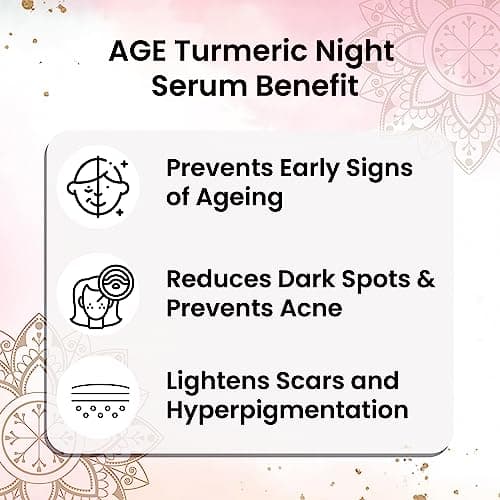 Aromatic Garden Essence Age Turmeric Night Serum For Glowing Skin | Overnight Repair Serum | Helps To Reduce Anti Aging Signs | Fine Lines & Wrinkle |All Skin Type | 100G 5