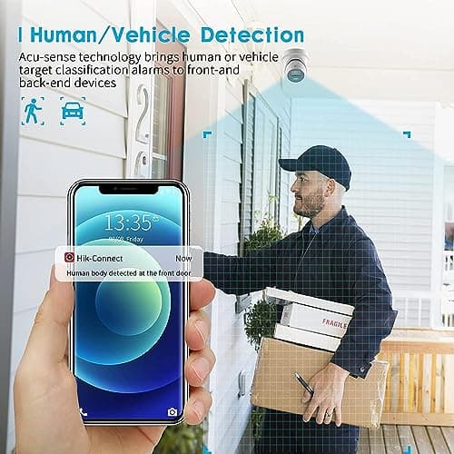 HIKVISION Full HD 4 Channel DVR with 2 MP 4 Outdoor Cameras [COLOR NIGHT VISION + BUILT-IN AUDIO MIC + SMART DUAL LIGHT + MOTION DETECTION] + 1 TB HDD + 4 Ch SMPS, USEWELL CCTV Cable+BNC/DC Set, WHITE 3