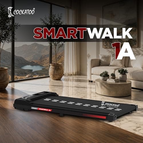 Cockatoo SmartWalk 1A Slimmest Walking Pad for Home, with Speed 1-6Km/Hr, 3HP Peak, 2-Level Incline Underdesk Treadmill (Max Weight:100 kg) 2
