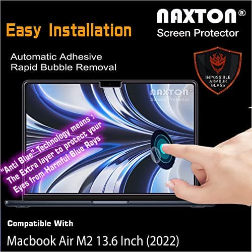 NAXTON® ® Screen Protector for Macbook Air 13.6-Inch 2025-2023 | M4, M3, M2 Chip A3240 | A2681 | A3113 2