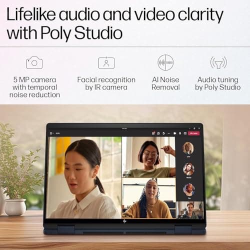 HP Envy x360 AI Laptop, Intel Core Ultra 5 125U, 12 TOPS, 16GB LPDDR5, 512GB SSD, (Win11, Office24, Blue, 1.44 kg) Touchscreen, 3K, OLED, 14-inch (35.6cm), Integrated graphics, 5MP IR camera, fc0178TU 5