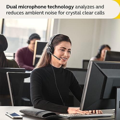 Jabra Evolve2 30 SE Wired Stereo Noise-Cancelling Headset - Features 2-Microphone Call Technology and USB-A Cable - MS Teams Certified, Works with All Other Platforms - Black 3