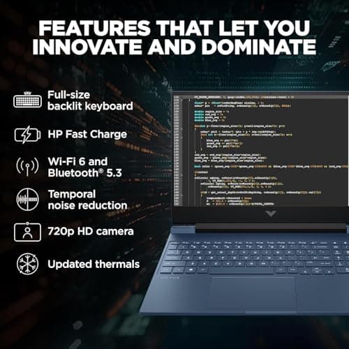 HP Victus Gaming Laptop, 12th Gen Intel Core i7-12650H, 4GB RTX 3050 GPU, 15.6-inch (39.6 cm), FHD, IPS, 144Hz, 16GB DDR4, 512GB SSD, Backlit KB, B&O, Dual Speakers (MSO, Silver, 2.29 kg), fa1411TX 4
