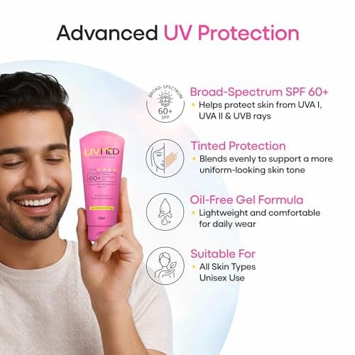 Uvmed Tinted Sunscreen Gel, SPF 60 UVA pack of 1 5