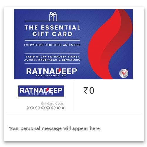 Ratnadeep Retail | E-Gift Card | Instant delivery | Valid for store purchases | 1 year validity