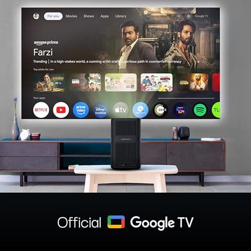 Lumio Arc 5 Portable Home Projector | Official Google TV with Netflix | Native 1080p Full HD | 4K Support | 200 ANSI Lumens | Auto Keystone | Dolby Audio | Sealed Light Engine | Bluetooth Speaker 3