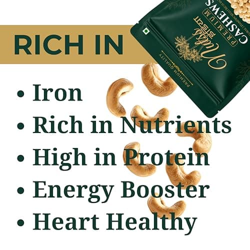 Nutss India Cashew Nuts Whole 250g | Premium W210 Kaju | Deluxe Size Cashews | Protein Rich Healthy Snack | Fresh & Crunchy Dry Fruits 4