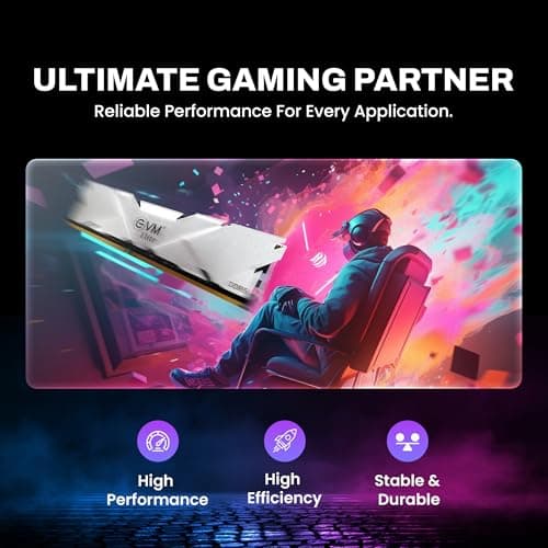 EVM Elite 32GB DDR5 5600MHz | Gaming Desktop RAM – Intel XMP & AMD EXPO | Aluminum Heat Sink | CL18 1.35V Low Voltage, 288-Pin Long-DIMM, 10-Year Warranty (EE32G56DT) 5