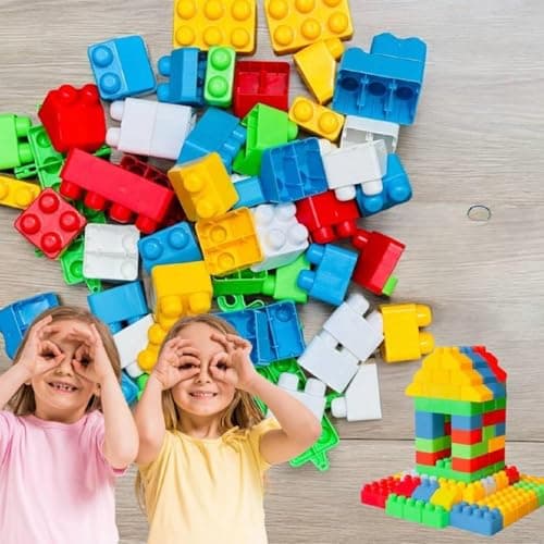 Humming Bird Kid's 80 Pcs Big Mega Sized Blocks Toys Building and Construction Block Set for Children Boys and Girls (Multicolor) 4