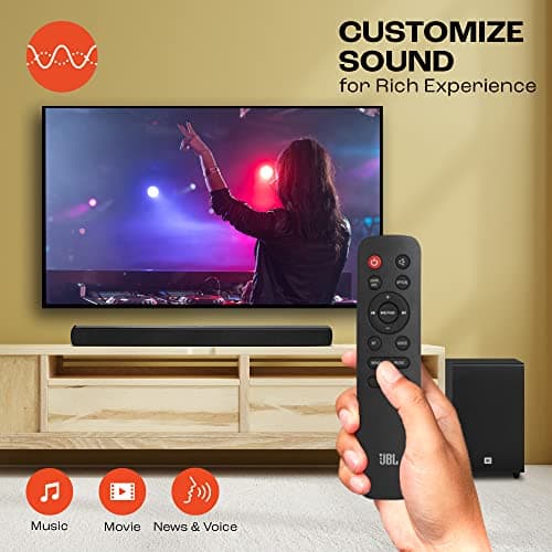 JBL Cinema SB271, Dolby Digital Soundbar with Wireless Subwoofer for Extra Deep Bass, 2.1 Channel Home Theatre with Remote, HDMI ARC, Bluetooth & Optical Connectivity (220W) 5
