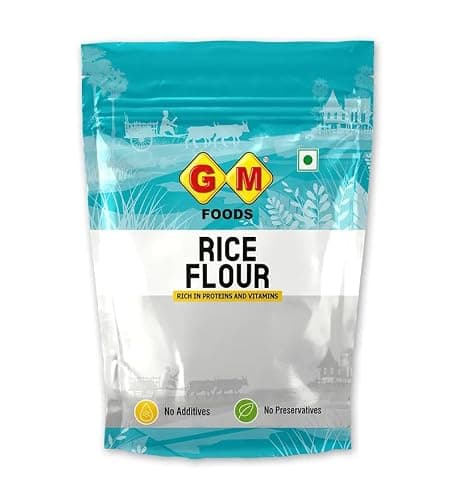 GM Foods Rice flour 500 Gram | Chawal ka Atta | Ideal Breakfast Mix For Soft And Fluffy Puttu | Rich in Proteins & Vitamins | Flour for Appam, Idiyappam & Pathiri | Cooking & Baking | No Preservatives