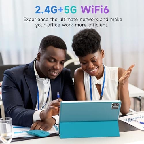 IWEGGO 15 Android Tablet, 10 18GB RAM + 128GB ROM/2TB Expandable Tablet, 2.0GHz Quad-Core Processor, 1280x800 HD Touchscreen, 5G WiFi6 BT5.0, 2-in-1 Tablets with (Navy Blue) 5