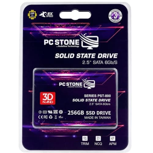 PC STONE 256GB SSD SATA III 6Gb/s 2.5 Inch Internal Solid State Drive, 3D NAND SSD for Laptop and Desktop 5