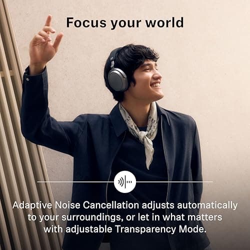 Sennheiser Momentum 4 Wireless Over Ear Headphones, German Design, ANC, 60h Battery, Customizable Sound, 4 Digital Mics for Crystal-Clear Calls, Multipoint Connectivity, 1 Yr Warranty, Graphite 3