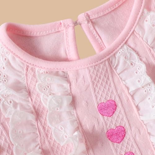 Hopscotch Girls Short Sleeves Pink Angel Wings Romper For Ages (0-3 Months) 3