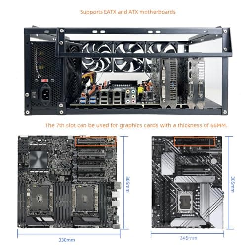 HEAVENGLOW DIY Gaming Computer Case Stackable Stand Accessories Utility|1x Open Chassis Rack|Computer Cases 5
