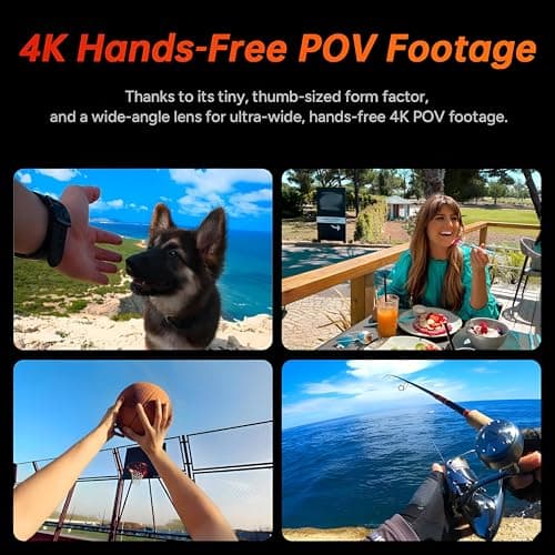 SJCAM C200Pro Mini Pocket Action Camera 4K30fps Optical 20MP | 1.33" HD Touch Screen | 40M Waterproof | 135° FOV, WiFi 5GHz | 6-Axis Gyro Stabilization, 1200mAh Battery, Fast C-Type Charge | Black 3