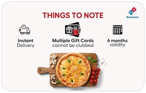 Dominos | Flat 12% off | E-Gift Card | Instant Delivery | Valid for online purchase | 6 months validity 4