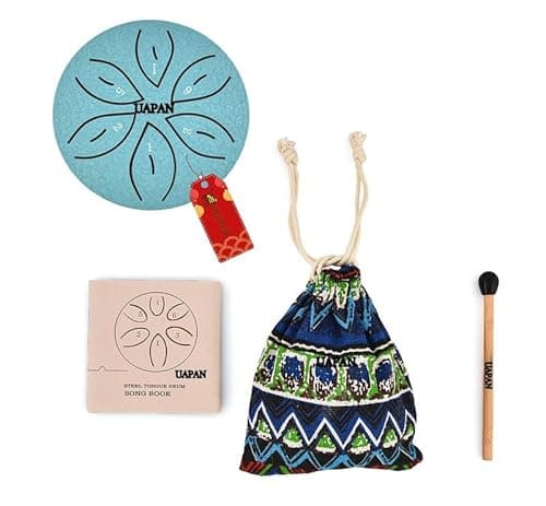 UAPAN Steel Tongue Drum 6 Note, 3 inch Percussion Instrument Handpan Drum with Bag, Music Book and Mallets for Kids and Adults Meditation Musical Education Concert Mind Healing Yoga 2