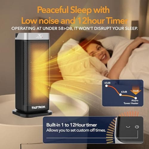 FASTRON 2000W PTC Space Heater for Indoor Use | Fast Heating Portable Electric Heater with Remote, 12H Timer, 70° Oscillation, Large Ceramic Room Heater for Bedroom, Office & Home Safety Protection 4