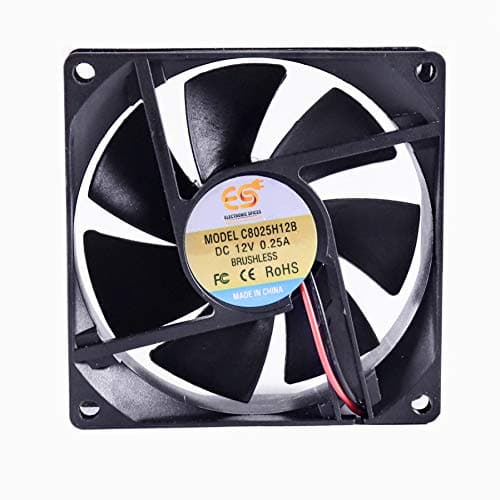 Electronicspices DC 12V Cooling Fan for PC Case CPU Cooler Radiator WITH (JST CONNECTOR) (BLACK) 4