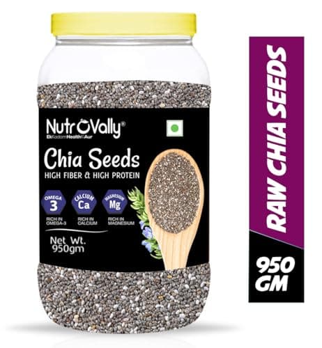 NutroVally Premium Chia Seeds, Flax Seeds & Pumpkin Seeds 1kg Each (Pack of 3 – 3kg Total) | Rich in Omega-3, Fiber, Protein & Antioxidants | Natural Superfood for Smoothies, Baking & Healthy Snacks 2