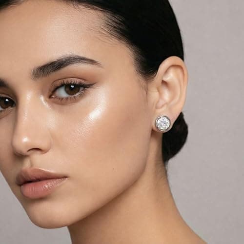 Nilu's Collection Daily Use, Light Weight Small Stud Earrings| Perfect for Baby Girls, Office Goers (Color: Silver) 2