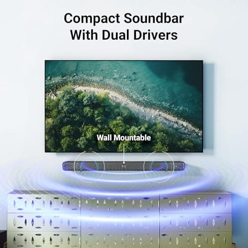 ZEBRONICS 120 Watts Soundbar, Home Theatre, Dual Racetrack Drivers Soundbar, 13.33cm Subwoofer, HDMI ARC, Bluetooth v5.1, USB, Glossy Finish, Wall Mountable, 2.1 Ch (Juke BAR 3910) 3