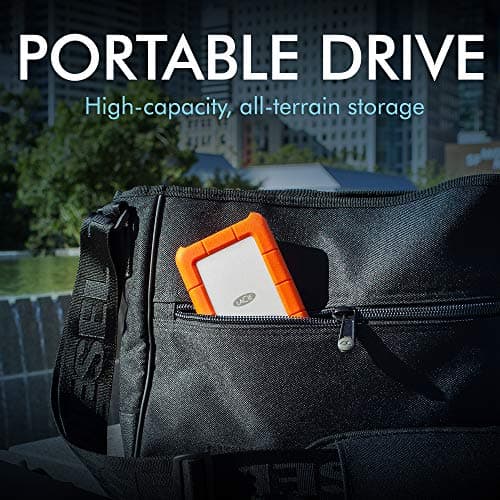 LaCie Rugged Mini 5TB External Portable HDD – USB 3.0 USB 2.0 Compatible, Drop Shock Dust Rain Resistant Shuttle Drive, for Mac and PC Computer Desktop Workstation PC Laptop (STJJ5000400) 4