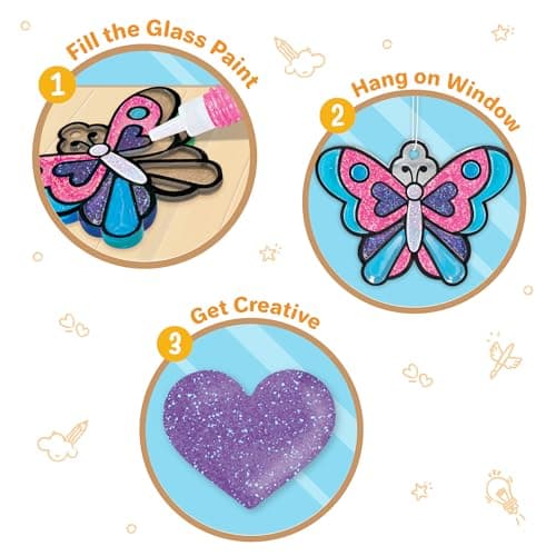 Imagimake DIY Window Art Unicorn | Glass Painting Kit | Art & Craft Kit for Girls | Perfect Birthday Return Gifts for Kids Ages 5,6,7,8,9,10, Multicolour 3