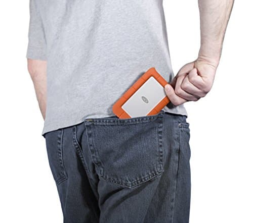 LaCie Rugged Mini 5TB External Portable HDD – USB 3.0 USB 2.0 Compatible, Drop Shock Dust Rain Resistant Shuttle Drive, for Mac and PC Computer Desktop Workstation PC Laptop (STJJ5000400) 2