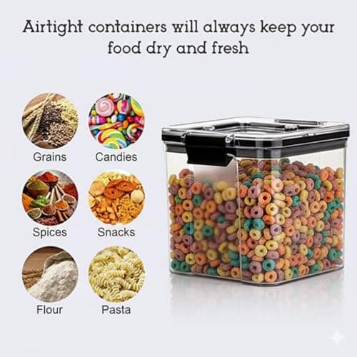 HomeWiz Air-Tight Kitchen Storage Containers Set of 4 (700 ML Each) | Transparent Plastic Boxes for Fridge, Pantry & Home Organization | Food Grade, Multi-Purpose Storage | Storage Box 5