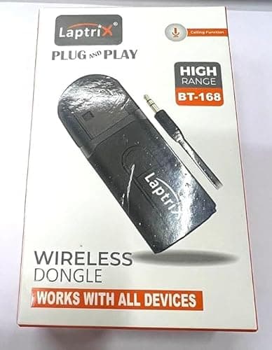 laptrix Car Bluetooth, USB Bluetooth Receiver Transmitter with 3.5mm Aux Jack for Hands-Free Car Kit Built-in Mic, Wireless HiFi Dongle Transmitter Mp3 Speaker Hands