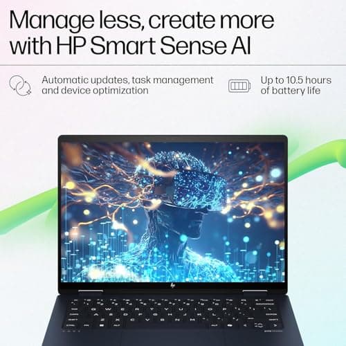 HP Envy x360 AI Laptop, Intel Core Ultra 5 125U, 12 TOPS, 16GB LPDDR5, 512GB SSD, (Win11, Office24, Blue, 1.44 kg) Touchscreen, 3K, OLED, 14-inch (35.6cm), Integrated graphics, 5MP IR camera, fc0178TU 4
