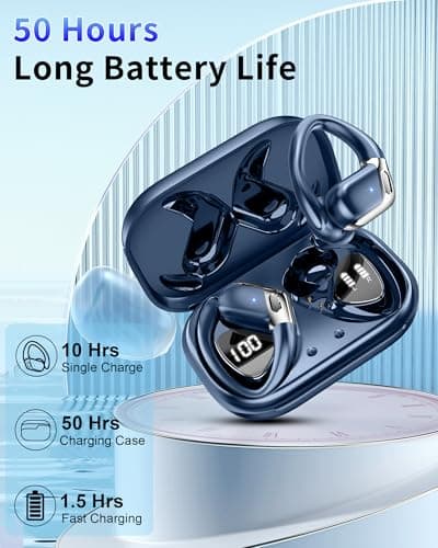 Ear buds Wireless Earbuds, Bluetooth 5.4 headphones Sport 2025 Noise Cancelling, Running Headphones 48 Hrs, Over Ear Earbuds with Ear Hooks, Bluetooth Earphones with Mic/IP7 Waterproof for Android iOS 3