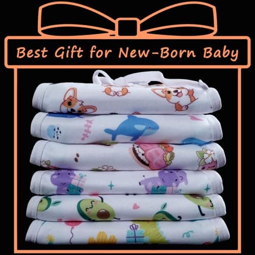 Kids Need Premium langots for new born 0-6 months (12 Pack) Super Soft Double Layered nappy Breathable cotton cloth nappies for new born baby essentials | NP2 4