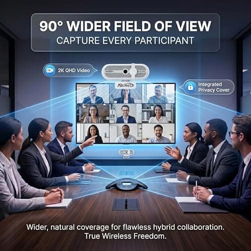 ARcNet NOVA 1080P 2K QHD 5MP Webcam for Meetings and Streaming, Auto-Light Balance, Built-in Mic, Privacy Shutter, USB-A, Plug and Play, for Zoom/Skype/Teams, Conferencing and Video Calling 5