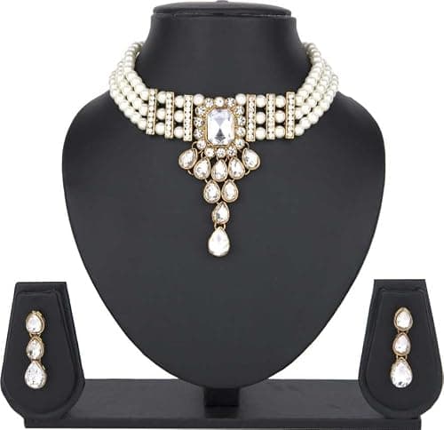 ASMITTA Stunning Gold Plated Jewellery Set for Women - NS1189GLD 2