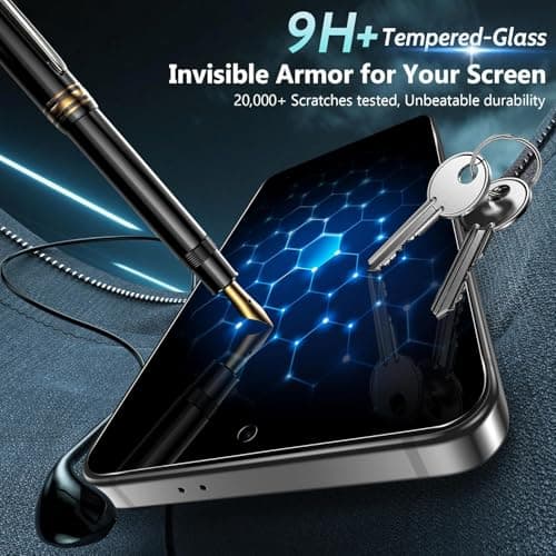 JGD PRODUCTS 100% Fingerprint Unlock Support Privacy Tempered Glass for Samsung Galaxy S22, S23 5G Anti-Spy, Anti-Glare Screen Protector, Full Coverage, 9H Hardness With Installation Kit 5