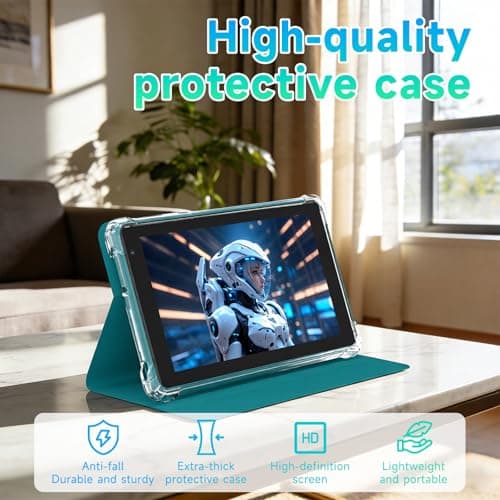 NOVOJOY 7 Inch Tablet with Case, Android 15 Tablet PC, 32GB Storage 8GB RAM Tabletsa Quad-Core Processor Android Tableta pc Dual Camera, WiFi, BT Computer Tabletas.(with Tablets Cover),Navy Blue 3