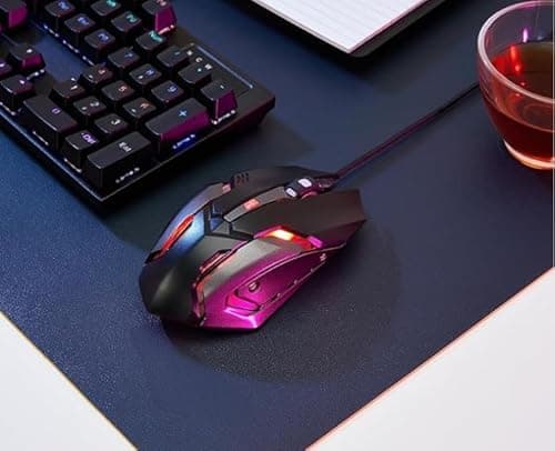 Adefex Wired Keyboard with Wired Gaming Mouse 1200 DPI | Non-Slip Mouse Pad & 4-Port USB 3.0 Hub in LED Glowing | OTG - for PC, Laptop, Gaming, Mobile 2