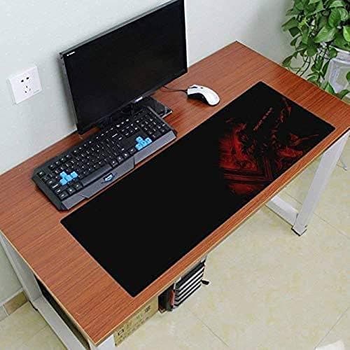 Sii League of Legends RED Large XXL Gaming Mouse Pad with Nonslip Base Waterproof & Foldable Mat for Desktop Laptop Keyboard Consoles (80 x 30 cm) Mousepad (Black) 3