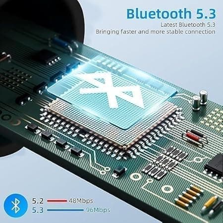 Wireless Earbuds Bluetooth 5.1 TWS Earphones Full Touch Control Headphones Built-in Microphone Immersive Sound Quality Ensure Fast Stable & Connection Smart LED Headset Sports Bud (Black) 3