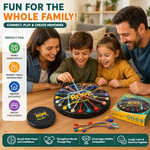 Toytionery Rope Untangling Challenge Puzzle Game Brain Teaser Family Logic Toy Fun 5