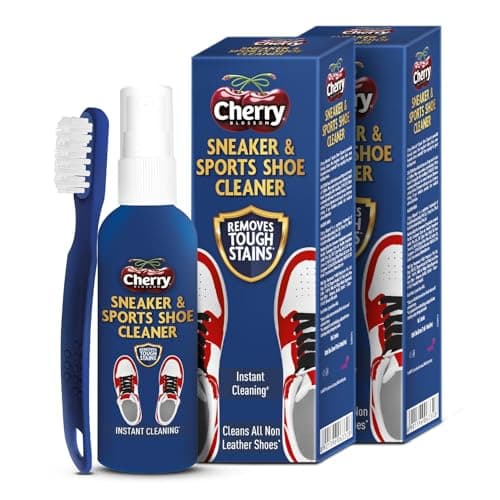 Cherry Blossom Sports Shoe Cleaner With Free Brush - 75Ml | Cleans All Non-Leather Shoes In Minutes, White