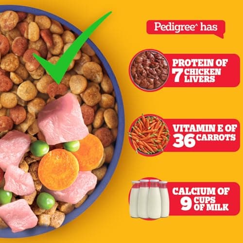 Pedigree Puppy Dry Dog Food, Chicken & Milk, 3 kg, Contains 37 Essential Nutrients, 100% Complete & Balanced Food for Puppies 6
