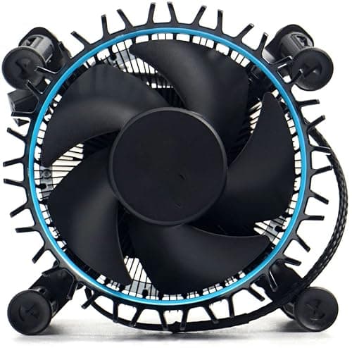 NEXSA 12V 4-Pin CPU Cooler Fan with Copper Aluminum Heatsink for LGA1700 Socket, Compatible with Intel 12th Gen Processors, High Airflow Low Noise Processor Cooling Fan for Desktop PC – Black